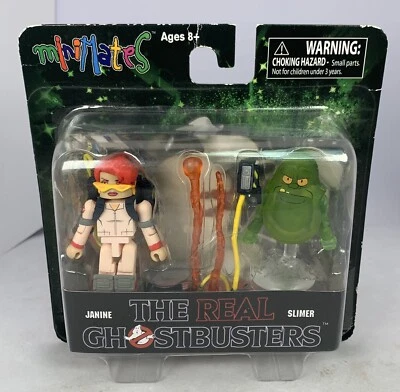 The Real Ghostbusters Minimates 2011 Janine Meltnitz & SLIMER Green Ghost Foto 1 de 4