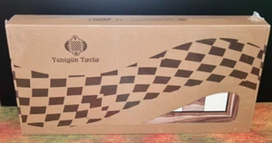 Backgammon Set: 19" Walnut Decoupage (WWE26417A) - Picture 1 of 2