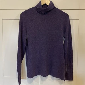 EILEEN FISHER Damen Pullover Merinowollmischung Lila Rollkragenpullover Gr. M - Bild 1 von 4