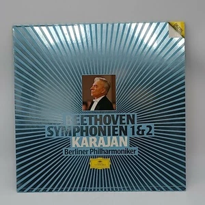Beethoven Symphonien 1 &2 LP Karajan Berliner Philharmoniker 1 Book 1985. PO - Picture 1 of 7