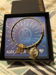 ALEX and ANI Snow Globe Charm Bracelet Gold Copper Tone Christmas Reindeer 2018 - Picture 1 of 1