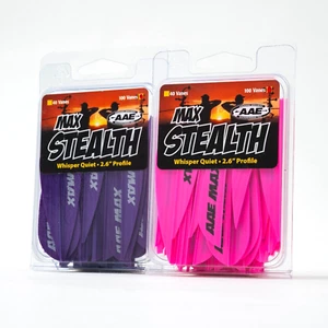 AAE Max Stealth 100 pack (x2) PINK and PURPLE. Hunting Vanes, New in Pack! - Picture 1 of 2