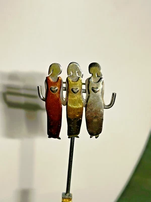 СЕРЕБРО - МЕДЬ И ЛАТУНЬ - ТРИ ДРУГА ЗАКОЛКА ДАЛЕКО -1,25" ВЫСОТЫ - Изображение 1 из 4