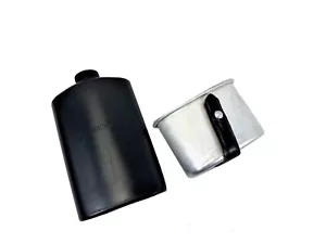 Spanish Canteen Cup w/ Pilots 1 Pint Flask (BLACK) - Picture 1 of 14