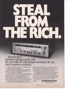 RARE 1980 Pioneer SX-3700 Receiver Print-Ad / Great Art-Great Receiver - Picture 1 of 1