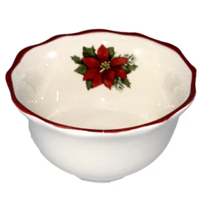 Poinsettia Dessert Bowl - Picture 1 of 9