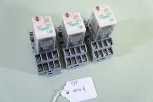 Lot of 3 Schneider Electric Relays RXM4AB2F7 120V Coil- 6A -w/ IDEC SY4S-05 base - Picture 1 of 6