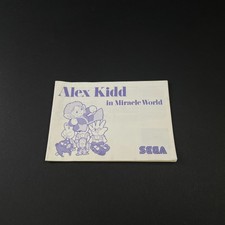 Sega master system leaflet alex kidd in miracle world EUR vgc