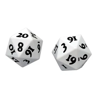 Ultra Pro Heavy Metal D20 Dice White - Picture 1 of 1