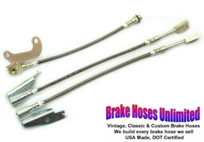 STAINLESS BRAKE HOSE SET Mercury Marauder 1969 1970 - Front Disc — 第 1/2 张图片
