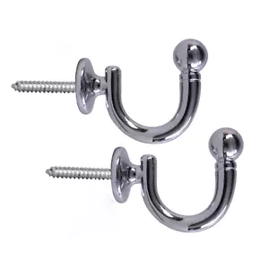 Amplia decoración 2 piezas Gancho de corbata, ganchos de amarre de cortina, espaldas de amarre de metal para cortina - Imagen 1 de 4