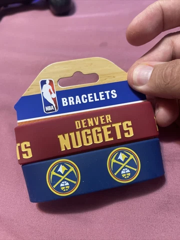 Denver Nuggets Silicone Bracelets 2 Pack Wide Stretch Bracelet NEW NBA Cover