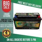 12v 130ah Leisure Battery High Power Deep Cycle 4yr Warranty Caravan Solar