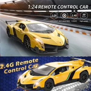 Luxe Radio Control Yellow "Lamborghini Veneno" RC Car Lambo Race Car New! Fast! - Picture 1 of 1