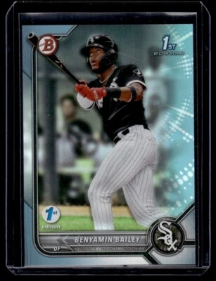2022 Bowman 1st Edition (Sky Blue) Benyamin Bailey Chicago White Sox #BPPF-8 - Image 1 of 2