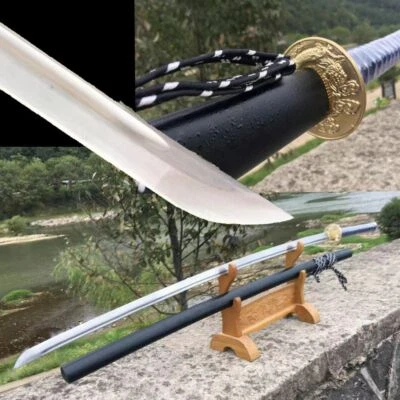 155cm very long 1095 carbon steel japanese samurai sword katana brass tsuba - Image 1 of 4