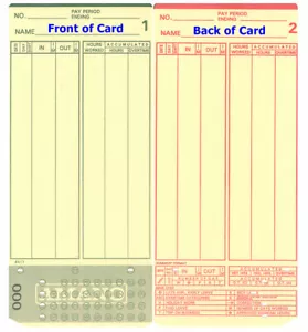 400 AMANO MJR-7000 TIME CLOCK CARDS # 0-99 (Microder MJR-7000 000-099) - Picture 1 of 1