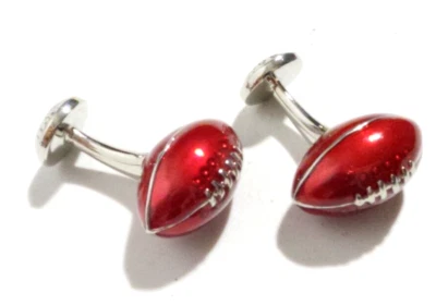 一套正品 CHARLES TYRWHITT 珐琅 CUFFLINKS 全新男式设计师礼物 — 第 1/4 张图片