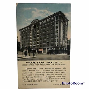 Postal publicitaria rara de Molton Hotel Birmingham Alabama - Imagen 1 de 2