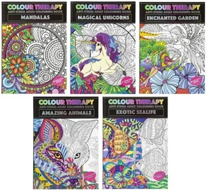 PMS Colour Therapy A4 Adult Colouring Books Anti-Stress, Fun & Relaxation - Imagen 1 de 8