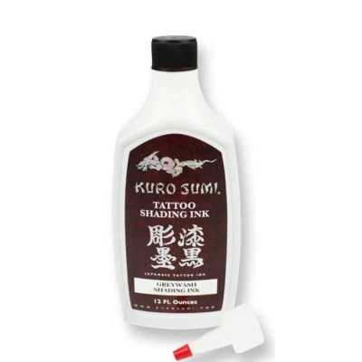 Kuro Sumi Tattoo Tinte - 341ml Grau Waschung - Groß Original Flasche -
