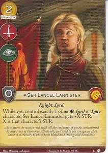 3 x Ser Lancel Lannister AGoT LCG 2.0 Game of Thrones Lions of Casterly Rock 14 - Picture 1 of 1