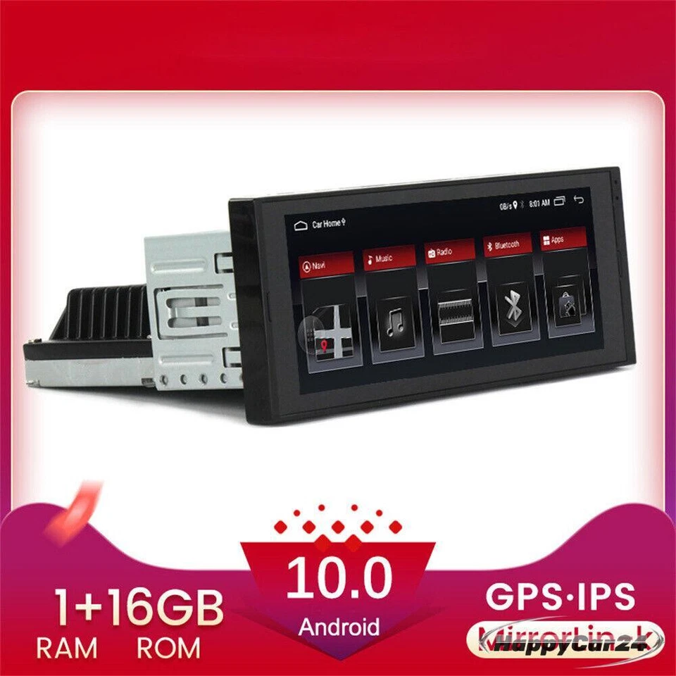 Single DIN Touch Screen Car Stereo Radio GPS Navigation Android 10.0 W/Camera - Image 1 of 4