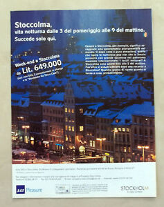 A864-Advertising Pubblicità-1999 - STOCCOLMA - STOCKHOLM - SAS PLEASURE