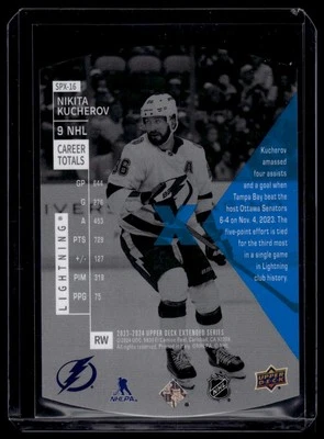 2023-24 Upper Deck #SPX-16 Nikita Kucherov 1997-98 SPx Holoview Retros - Image 1 of 2