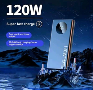 Powerbank 50000mah 120W Tragbares Schnell Ladegerät Externer Akku für Handy - Bild 1 von 10