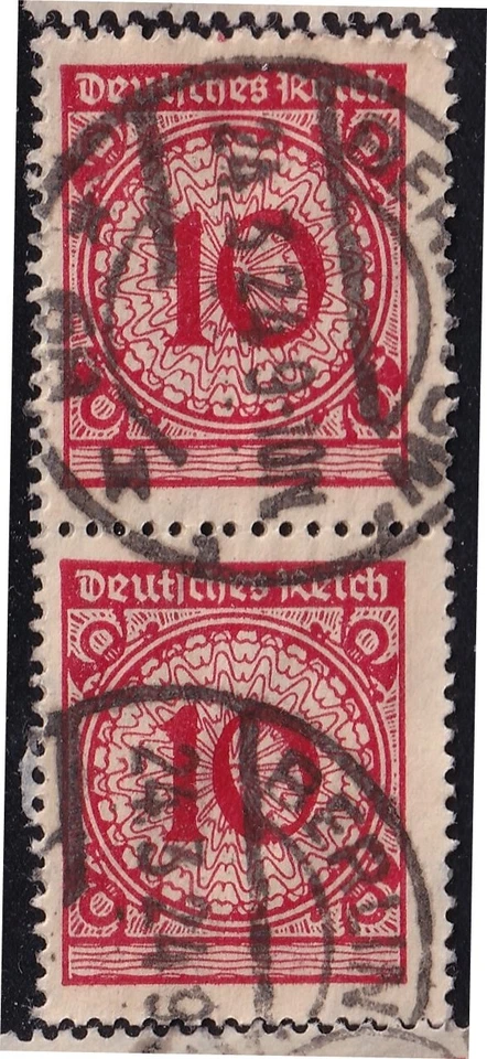 Germany 1923. Mi:DR 340aHT. Abart on bottom stamp. - Image 1 of 1