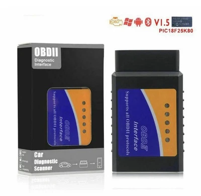 ELM327 OBDII v1.5 Bluetooth Coche Diagnóstico Escáner Herramienta Lector de Código PIC18F25K80 Foto 1 de 4