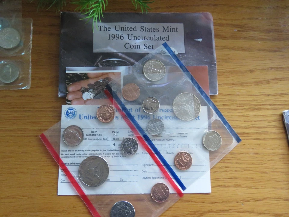 1996 P&D Mint Set US with Envelope & COA (10 Coin Set) ***With 'W' Dime***K1 - Image 1 of 1