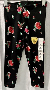 Cat & Jack Floral Black, Red, Bue, Green Leggings - Size Girl's 2T NWT! - Picture 1 of 2