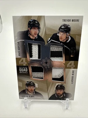 2024-25 UD Ultimate Quad Jersey KOPITAR, MOORE, KEMPE, DOUGHTY # 4/49 Gold Patch - Image 1 of 2