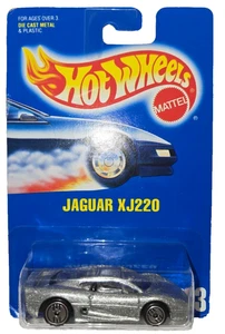 1993 Hot Wheels Jaguar XJ220 in Silver w/UHs on Blue Card #203 - Picture 1 of 6
