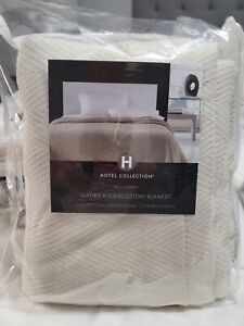 Hotel Collection Full/Queen Luxury Microcotton Blanket Tan 100% Cotton