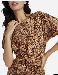 Marc’s Shift Cotton Dress Size AU 16 US 12 Leopard Print Belt Summer - Picture 1 of 8
