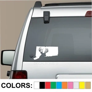 Connecticut Buck deer decal sticker bow scope hunt state diesel turbo CT - Imagen 1 de 2