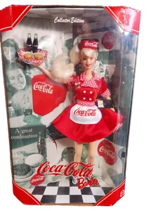 1998 Coca Cola Barbie Waitress Collector Edition Doll Mattel 22831 NIB - Picture 1 of 5