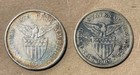 Philippines - (2) Large Silver Pesos (1907 & 1909)