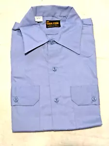 Vtg PINNED ~ WASHINGTON DEE CEE ~ Blue ~ S/S~ Button Up ~ Work Shirt ~ Sz M USA - Picture 1 of 7