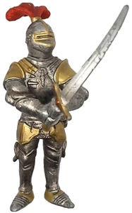 Schleich 2003 World of Knights Gold Soldier Sword & Flail Knight Standing Figure - Picture 1 of 6