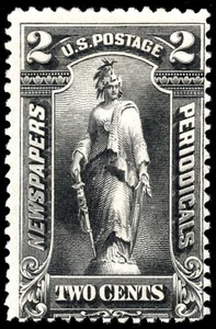 Estampilla de periódico PR103 sin marca de agua 1895, goma original, remanente de bisagra y adherencia - Imagen 1 de 2
