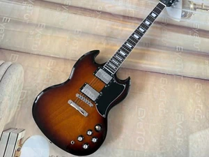 Hot-selling brown 6-string SG electric guitar made of solid mahogany in stock - Picture 1 of 15