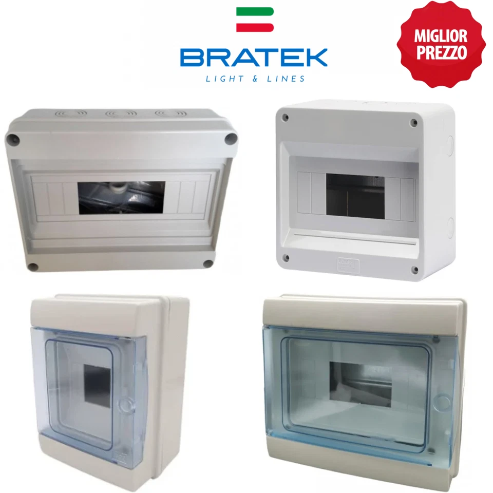 Centralino Quadro Elettrico da parete 4-8-12 moduli da interno esterno IP40 IP65 - Imagen 1 de 1