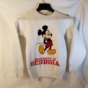 Vtg Champion Disney Mickey Mouse Sweatshirt Small Youth University Of Georgia - Picture 1 of 13