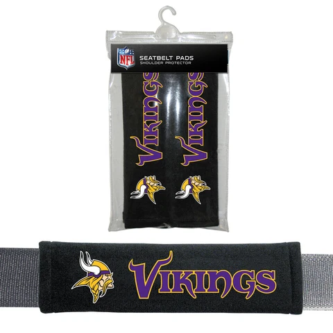 NFL Minnesota Vikings Seat Belt Pads Velour Pair by Fremont Die Cover