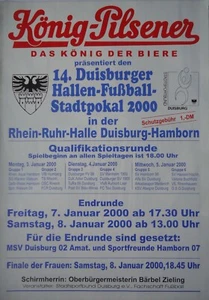 Programm HT 7./8.1.2000 Hamborn 07 MSV Duisburg 02 Am. Walsum Rheinhausen Laar  - Picture 1 of 1