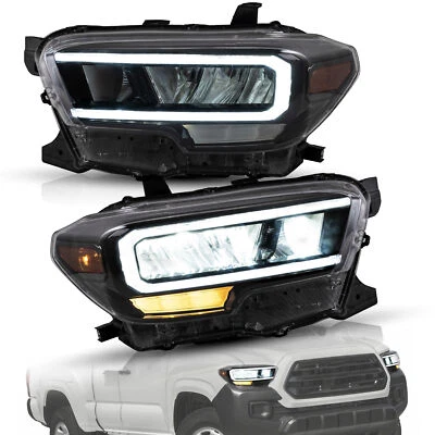 VLAND LED DRL Reflektor Scheinwerfer Bernstein Montage für 2015-22 Toyota-Tacoma - Bild 1 von 4